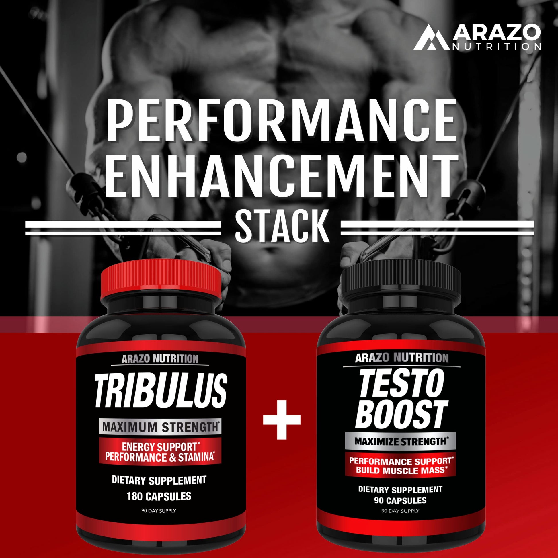 Arazo Nutrition Tribulus Terrestris 1500mg Extract Powder Per Serving – 180 Capsules - Energy Booster with Estrogen Blocker Gsupps Australia