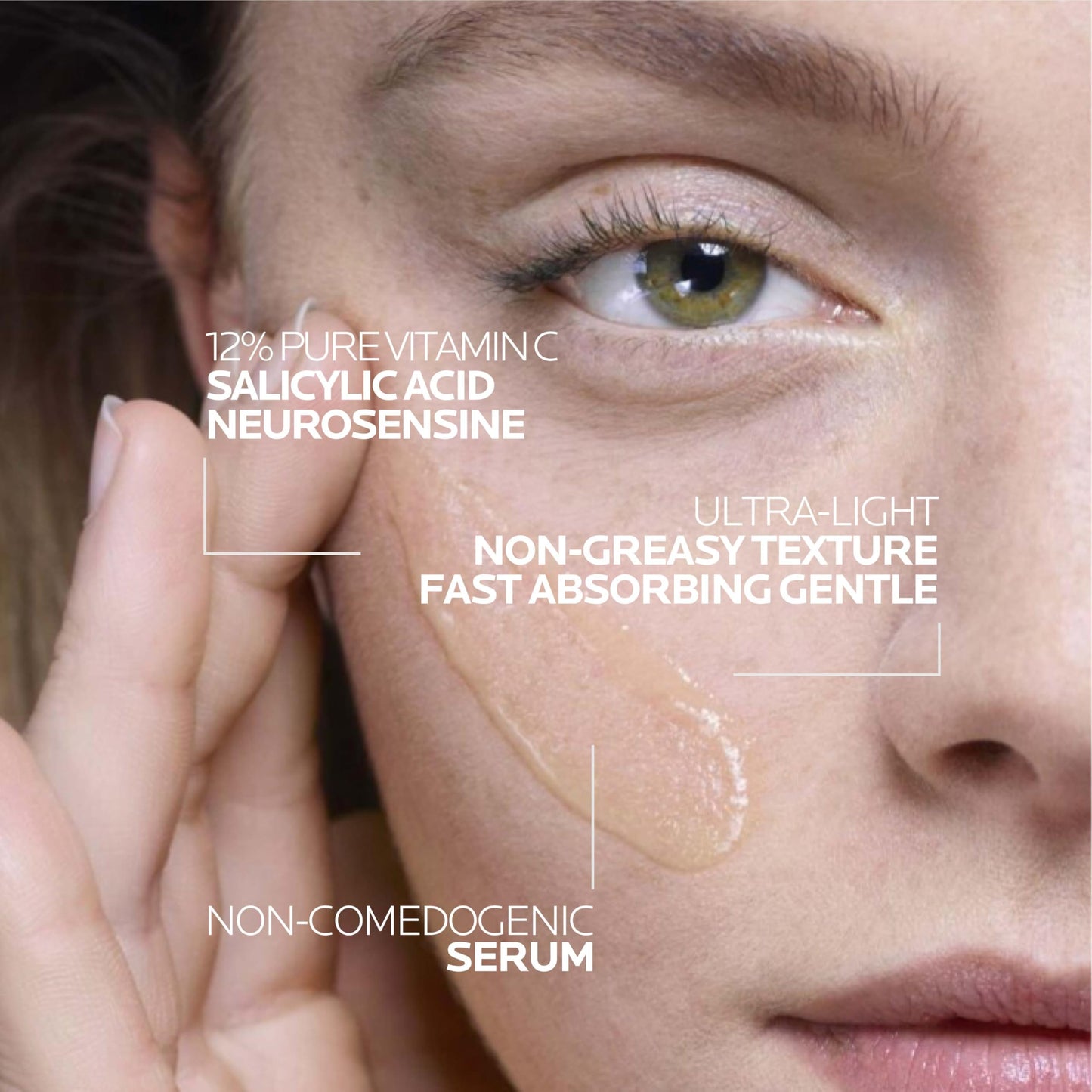 La Roche-Posay Pure Vitamin C Serum For Face With Hyaluronic Acid & Salicylic Acid, Hydrating & Brightening Serum La Roche-Posay