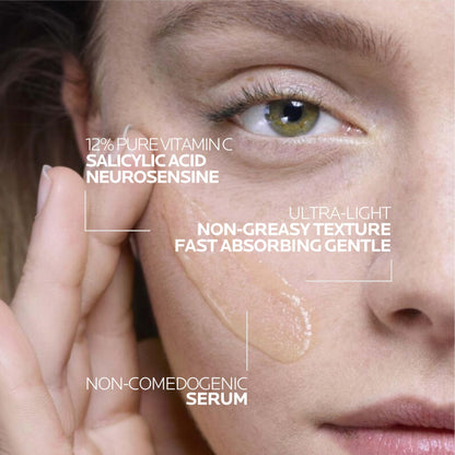 La Roche-Posay Pure Vitamin C Serum For Face With Hyaluronic Acid & Salicylic Acid, Hydrating & Brightening Serum La Roche-Posay