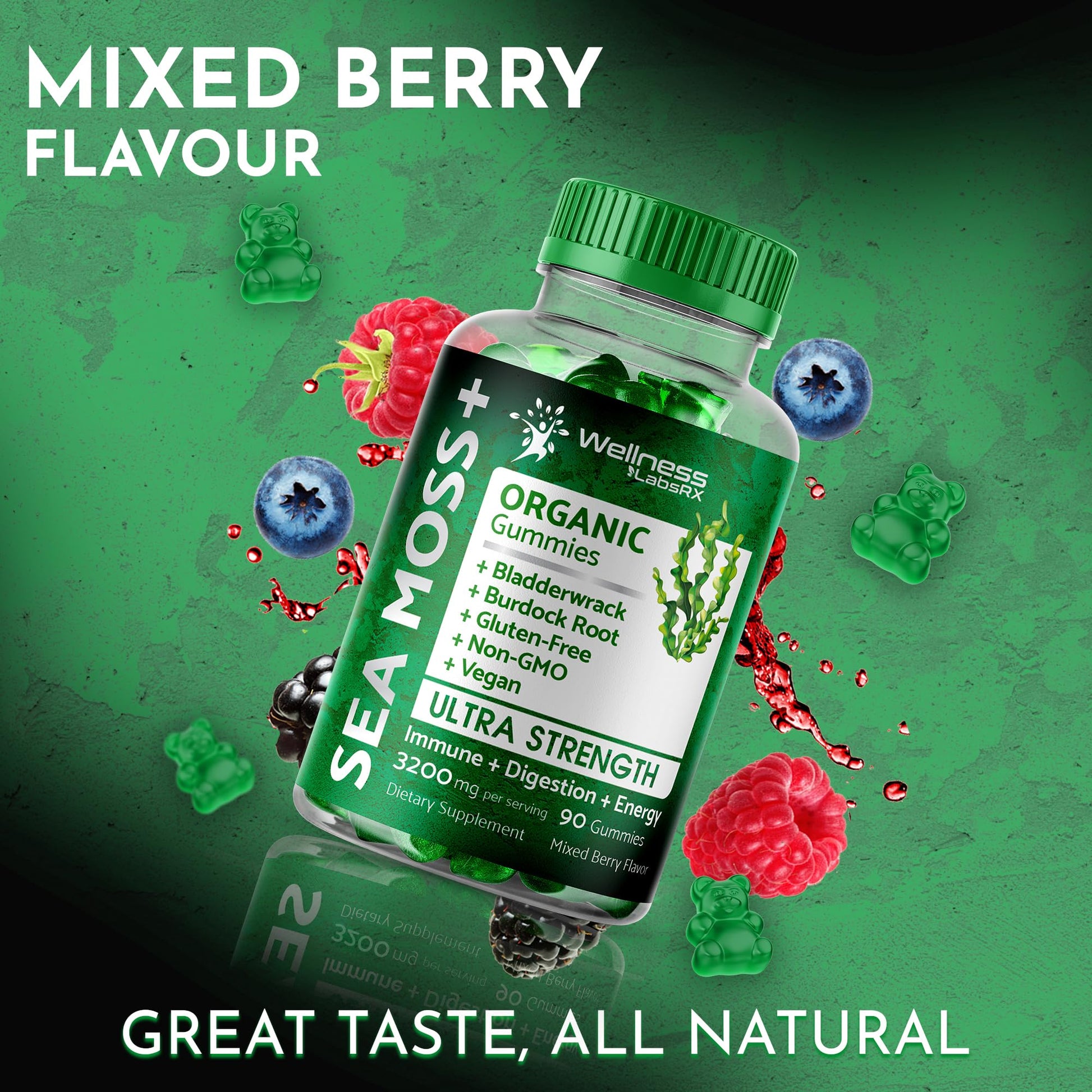 WELLNESS LABSRX Sea Moss Gummies, 3200mg Organic Seamoss, Irish Sea Moss WELLNESS LABSRX buy australia supplements