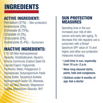 Aquaphor Lip Protectant and Sunscreen Ointment, SPF 30, 0.35 FL OZ Aquaphor