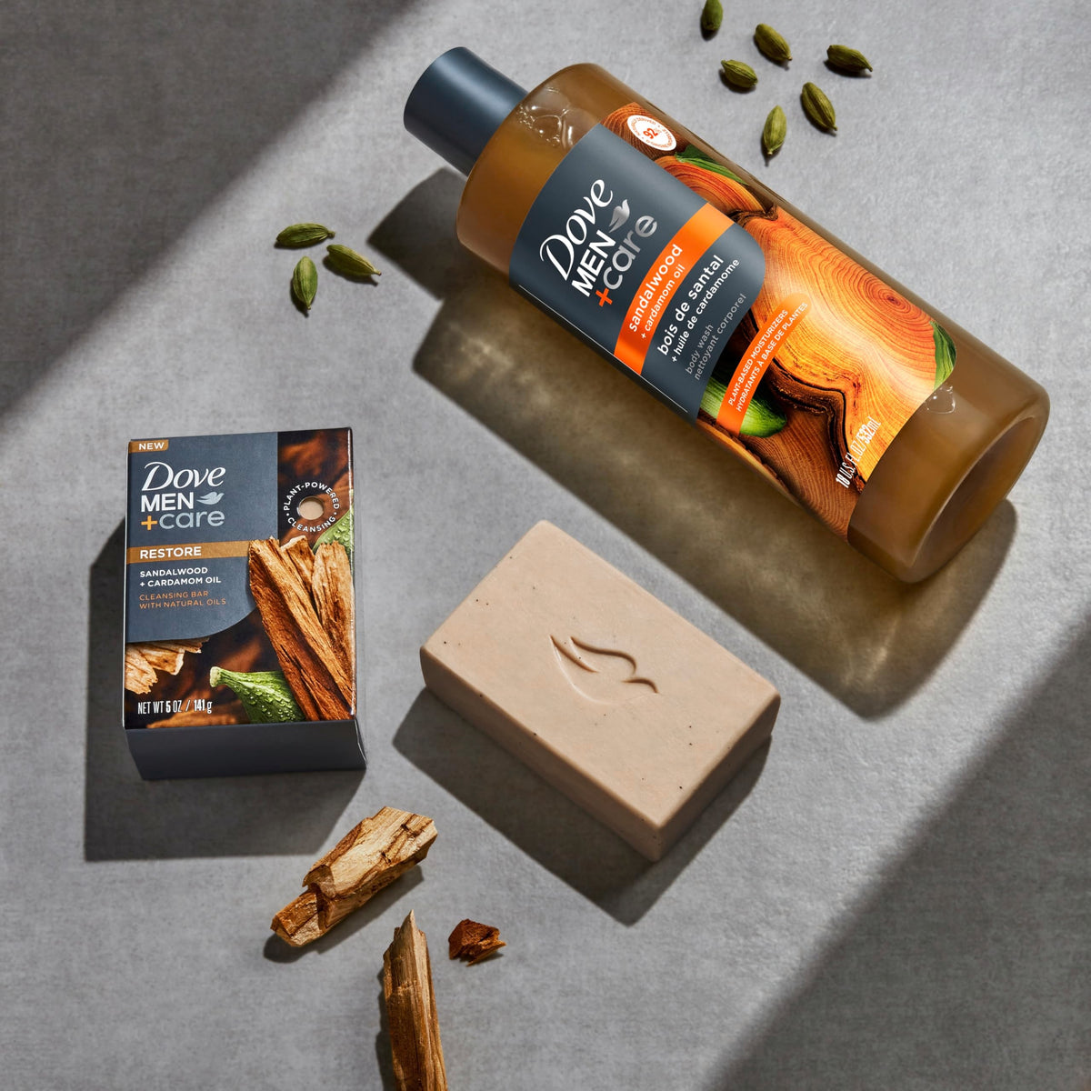 Dove Men Moisturizing Body Wash, Sandalwood + Cardamom Oil, 26oz DOVE MEN + CARE