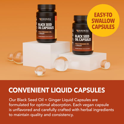Black Seed Oil Capsules, Vegan, Non-GMO, Cold-Pressed Nigella Sativa, 90ct | 1500mg Per Serving Black Cumin Supplement for Skin Health, Immune Function, and Digestive Health, Unflavored, 30 Servings Gsupps Australia