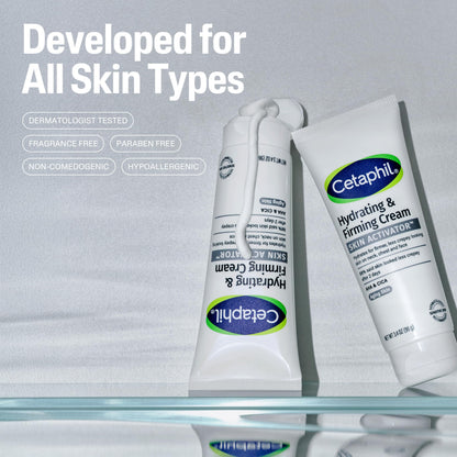 Cetaphil Skin Activator Firming Face & Neck Cream, AHA + CICA, 3.4oz Cetaphil