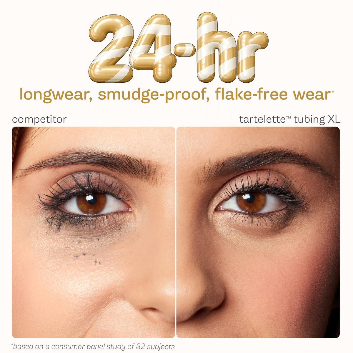 tarte tartelette XL tubing mascara – Lash Extensions in a Tube with Peptide, Extra-Bold Buildable Length & Volume, Smudge-Proof Longwear, Easy-to-Remove, Vegan & Cruelty-Free, full size, black tarte