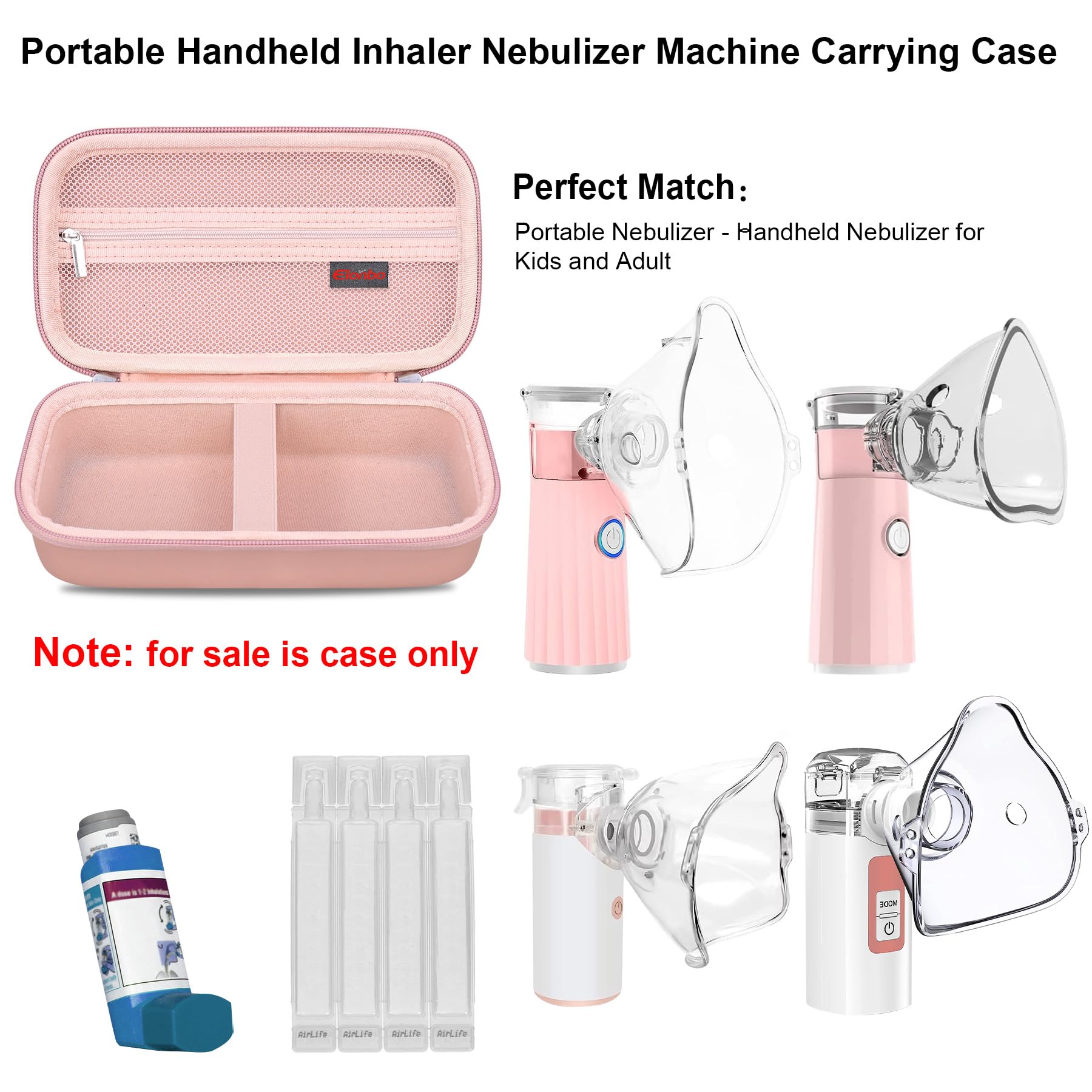 Elonbo Carrying Case Compatible with Portable Handheld Inhaler Nebulizer Machine Elonbo buy australia supplements