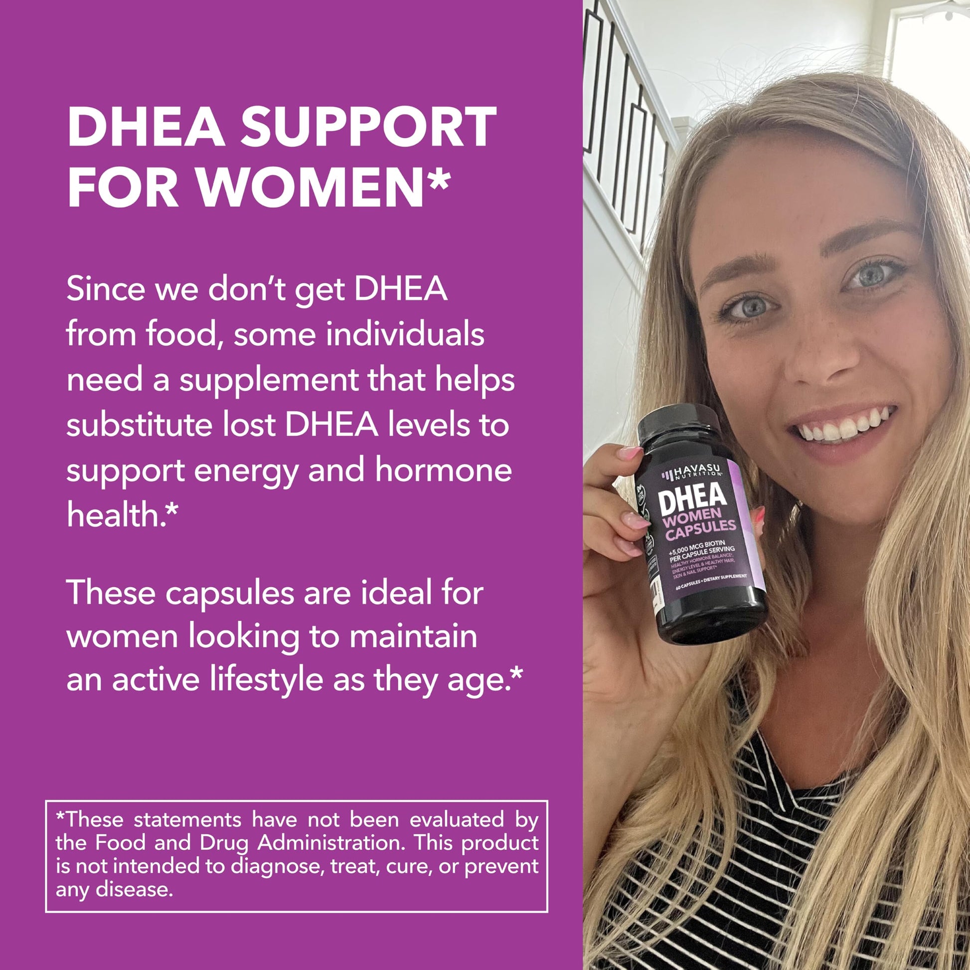 DHEA 50mg Per Serving, Vegan, Non-GMO Hormone Balance Supplement, 60ct | DHEA Supplement for Men and Women, Supports Energy, Healthy Aging, Hormone Balance, Mood and Vitality, 2-Month Supply Gsupps Australia