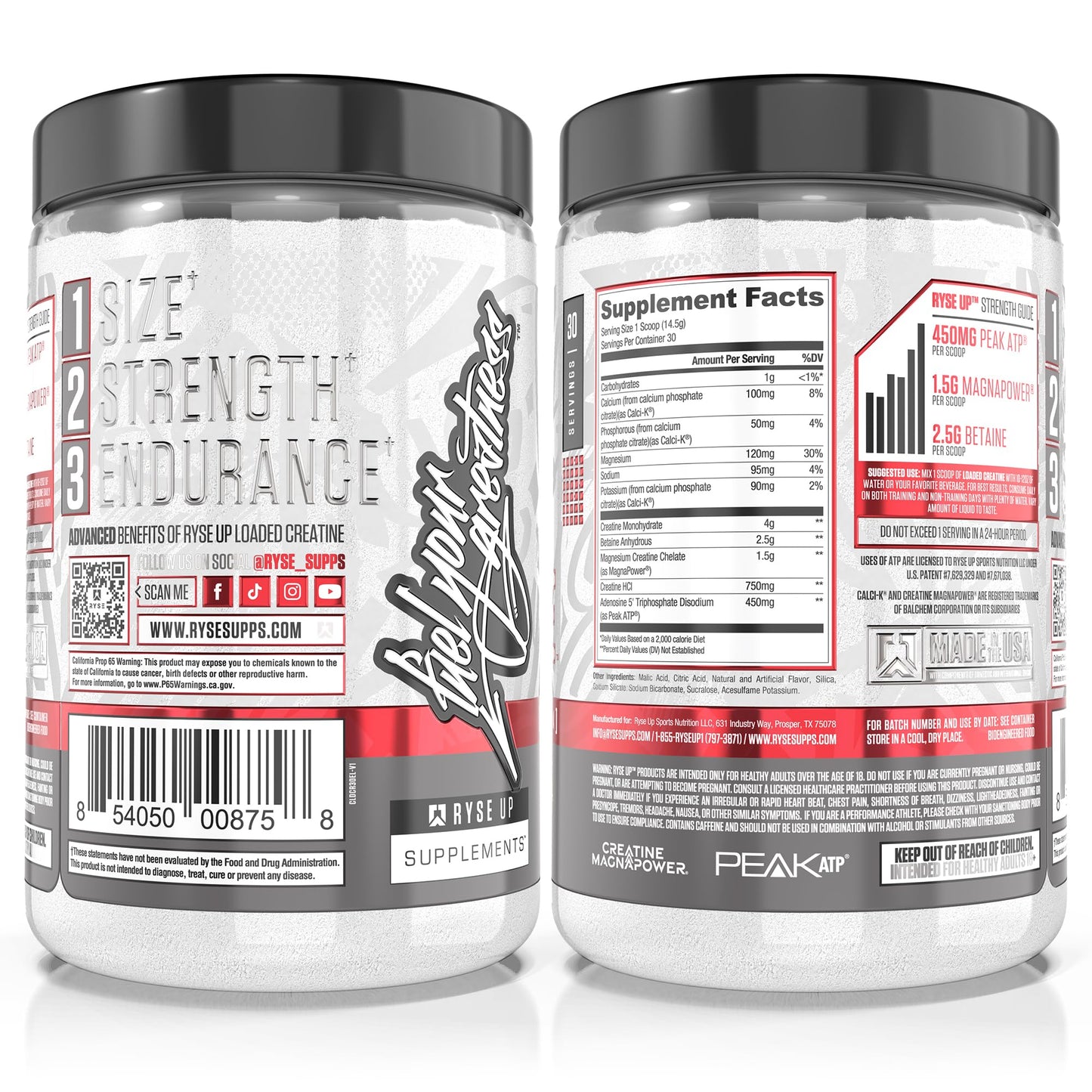 RYSE Loaded Creatine for Men & Women - Electric Lemonade - Muscle Building Formula with 3 Forms of Electrolytes, Betaine Anhydrous and Peak ATP - Strength, Power & Endurance Support - 30 Servings