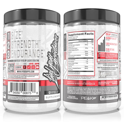 RYSE Loaded Creatine for Men & Women - Electric Lemonade - Muscle Building Formula with 3 Forms of Electrolytes, Betaine Anhydrous and Peak ATP - Strength, Power & Endurance Support - 30 Servings