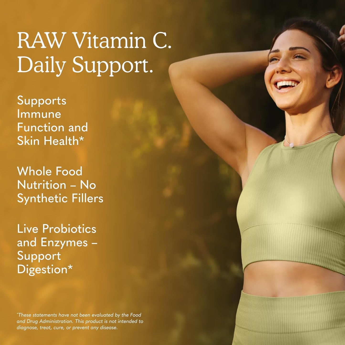 Garden of Life Vitamin Code Raw Vitamin C - 120 Capsules, 500mg Whole Food Vitamin C Capsules + Fruit & Veggie Blend & Probiotics, Supplements for Adults, Vegan, Gluten Free Gsupps Australia
