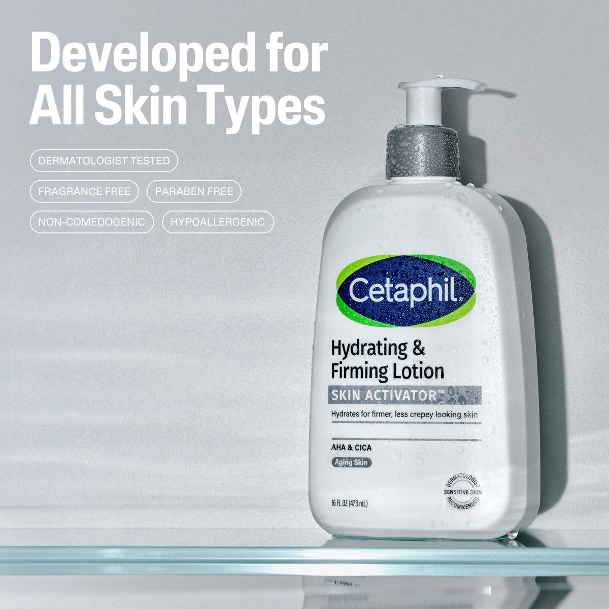 Cetaphil Skin Activator Firming Body Lotion, AHA & CICA, 16oz Cetaphil