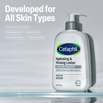 Cetaphil Skin Activator Firming Body Lotion, AHA & CICA, 16oz Cetaphil