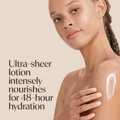 Aveeno Daily Moisturizing Sheer Hydration Fragrance-Free Lotion with Prebiotic Oat for Dry Skin, Lightweight, Non-Greasy and Fast-Absorbing Body Lotion Nourishes Skin with 48-Hour Moisture, 18 Fl Oz Aveeno
