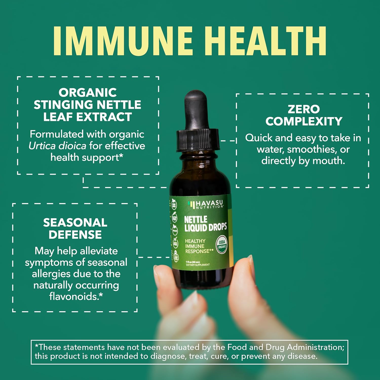 Organic Stinging Nettle Leaf Extract, Urinary Support, Unflavored, 1 Fl Oz | Stinging Nettle Tincture for Men and Women, USDA Certified, Vegan, Gluten Free, Non-GMO Herbal Tincture, 60 Servings Gsupps Australia