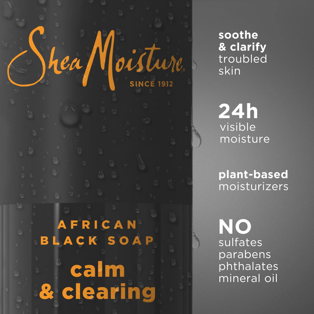SheaMoisture African Black Soap Body Wash Calm and clearing body wash 18 Oz Shea Moisture