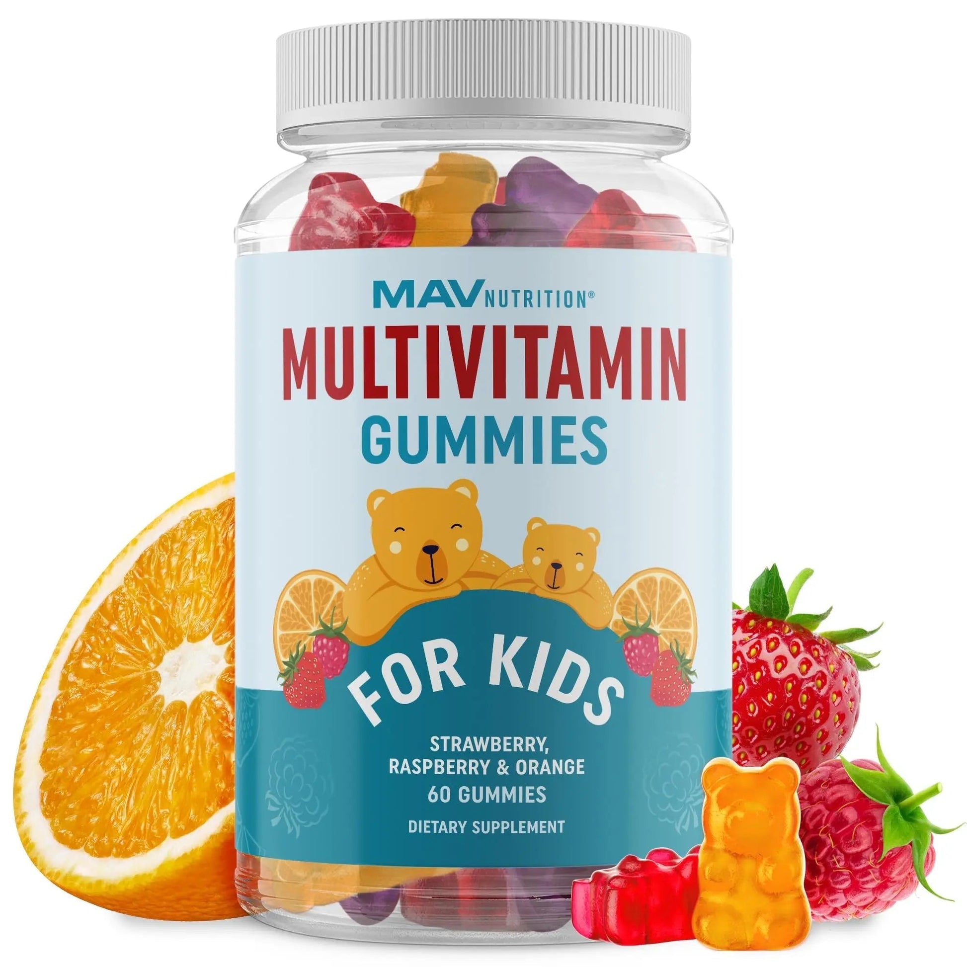 Kids Multivitamin Gummies | Vitamins A, B, C, D & Zinc for Immunity, Growth & Development | Daily Multivitamins for Children Ages 2+ | MAV NUTRITION buy australia supplements