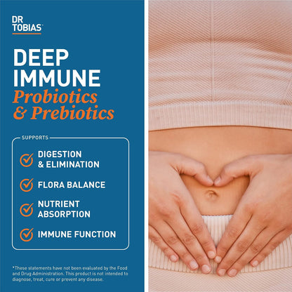 Dr. Tobias Prebiotics & Deep Immune Probiotics for Immune Support & Gut Health