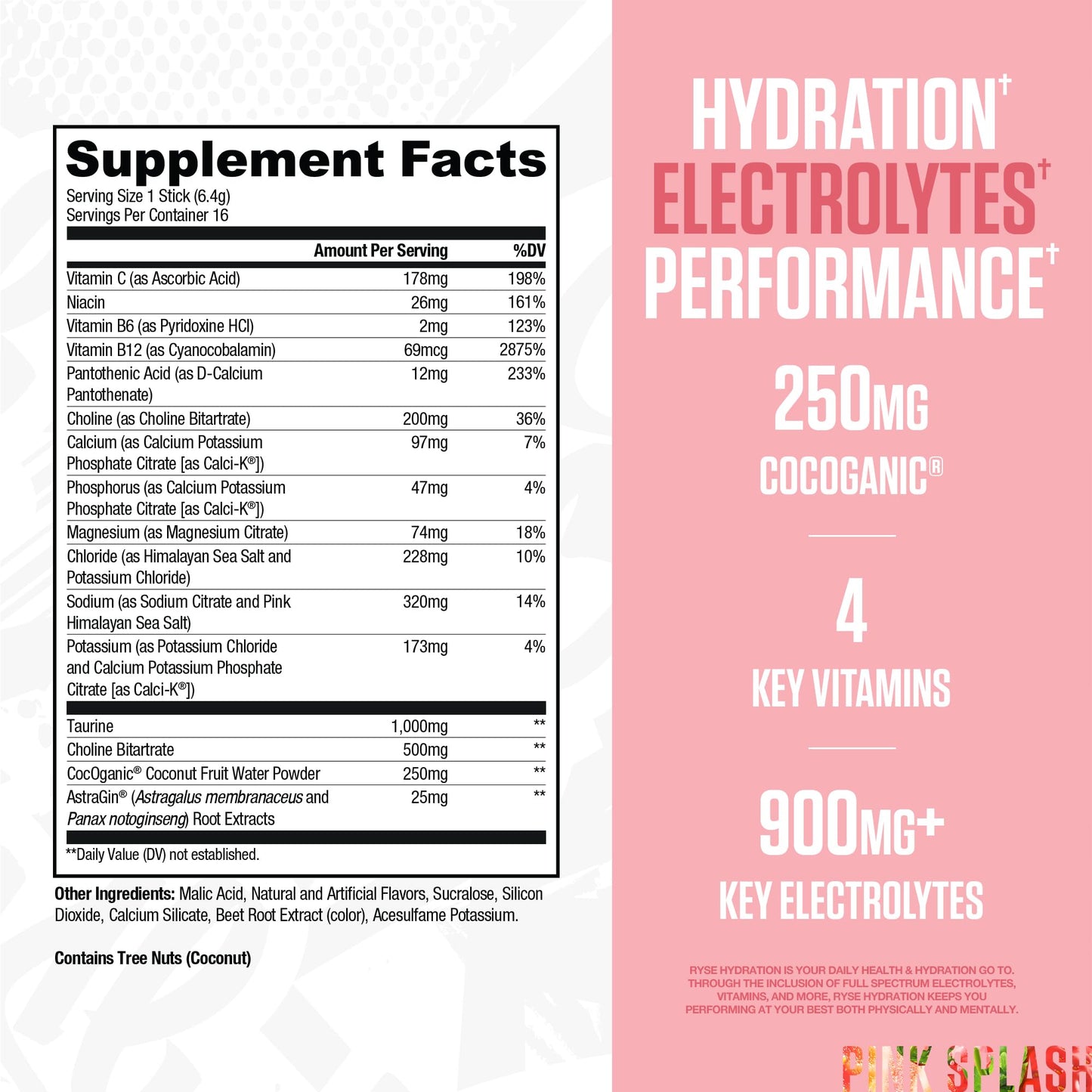 RYSE Hydration Electrolyte Powder Drink Mix Packets - Kool-Aid Grape - Sugar-Free Full Spectrum Electrolytes with Essential Vitamins, Taurine and Choline for Rehydration - 16 Serving Sticks