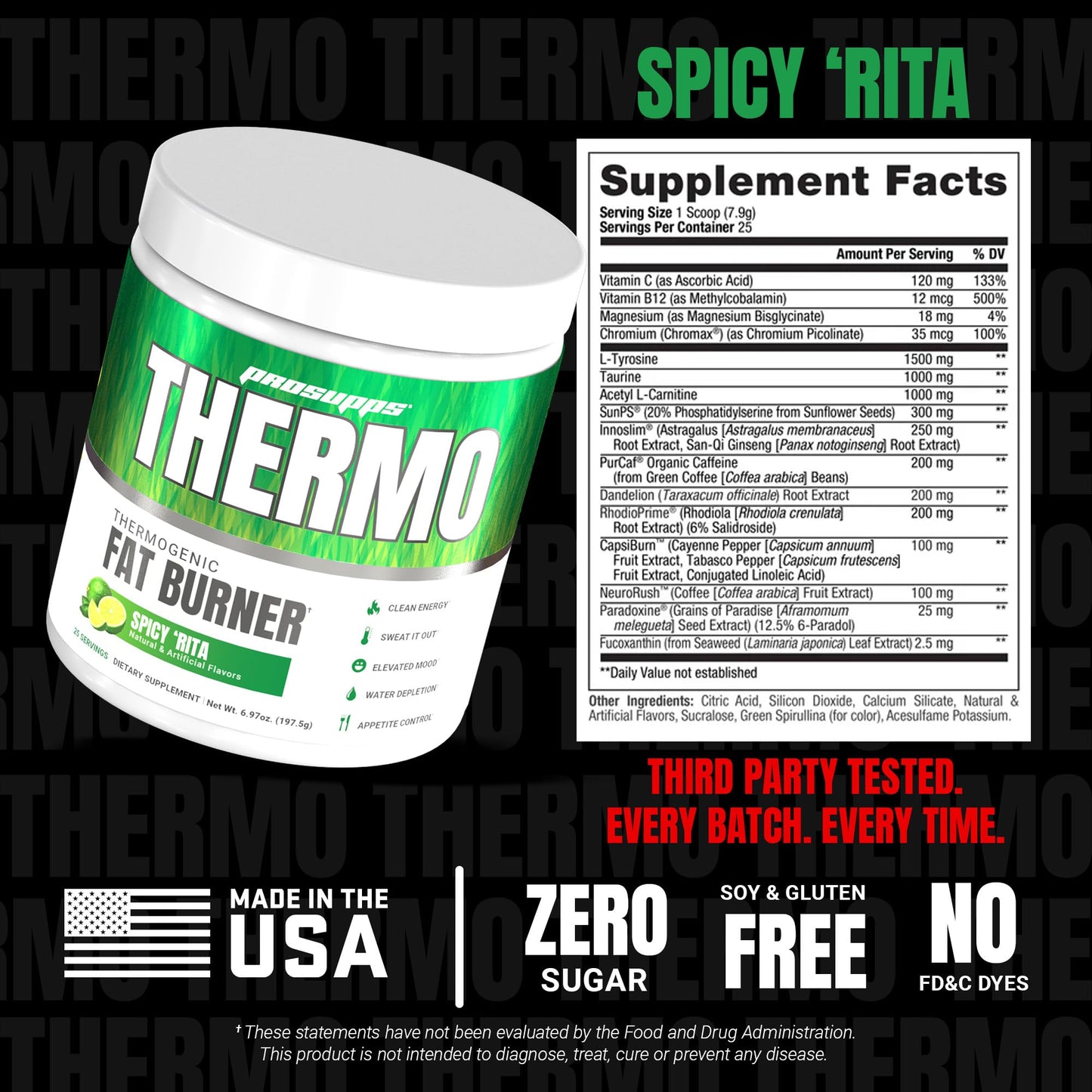 ProSupps Thermogenic Fat Burner Powder, Molten Mango - Weight Loss & Metabolism Booster Pre Workout Supplement for Women & Men - Supports Appetite Control & Boosts Energy - Gluten-Free - 25 Servings