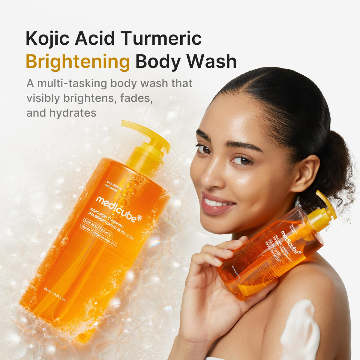 medicube Kojic Acid Turmeric Brightening Body Wash, 13.52 fl.oz medicube