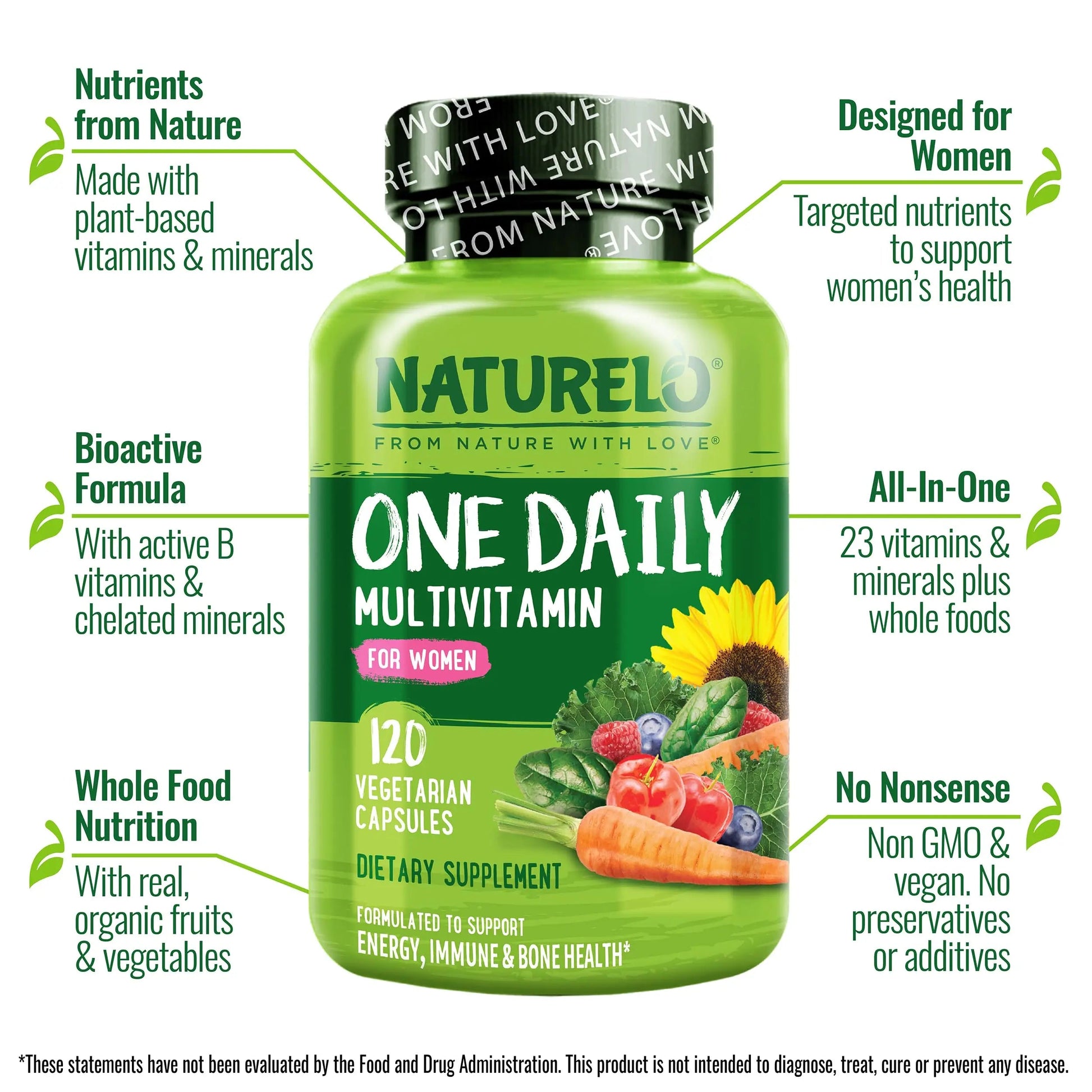 NATURELO One Daily Multivitamin for Men, 120 Vegetarian Capsules One Daily Multivitamin for Women NATURELO buy australia supplements