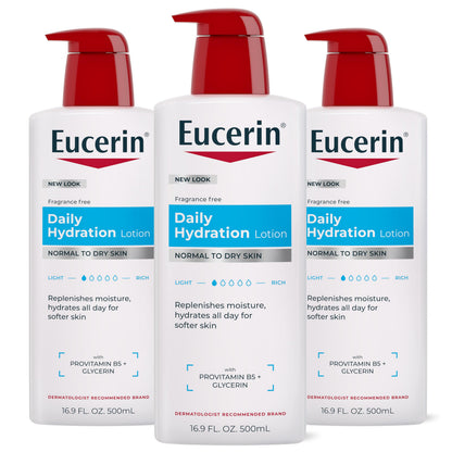 Eucerin Daily Hydration Lotion, Multipack, 3 x 16.9 Fl OZ Eucerin