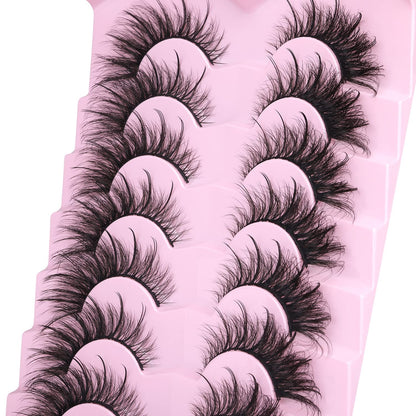 Fox Eye Lashes Wispy Faux Mink Lashes Volume Fairy Cat Eye Lashes That Look Like Extensions Spiky Fake Eyelashes 20mm Long Lash with Spikes Kiromiro