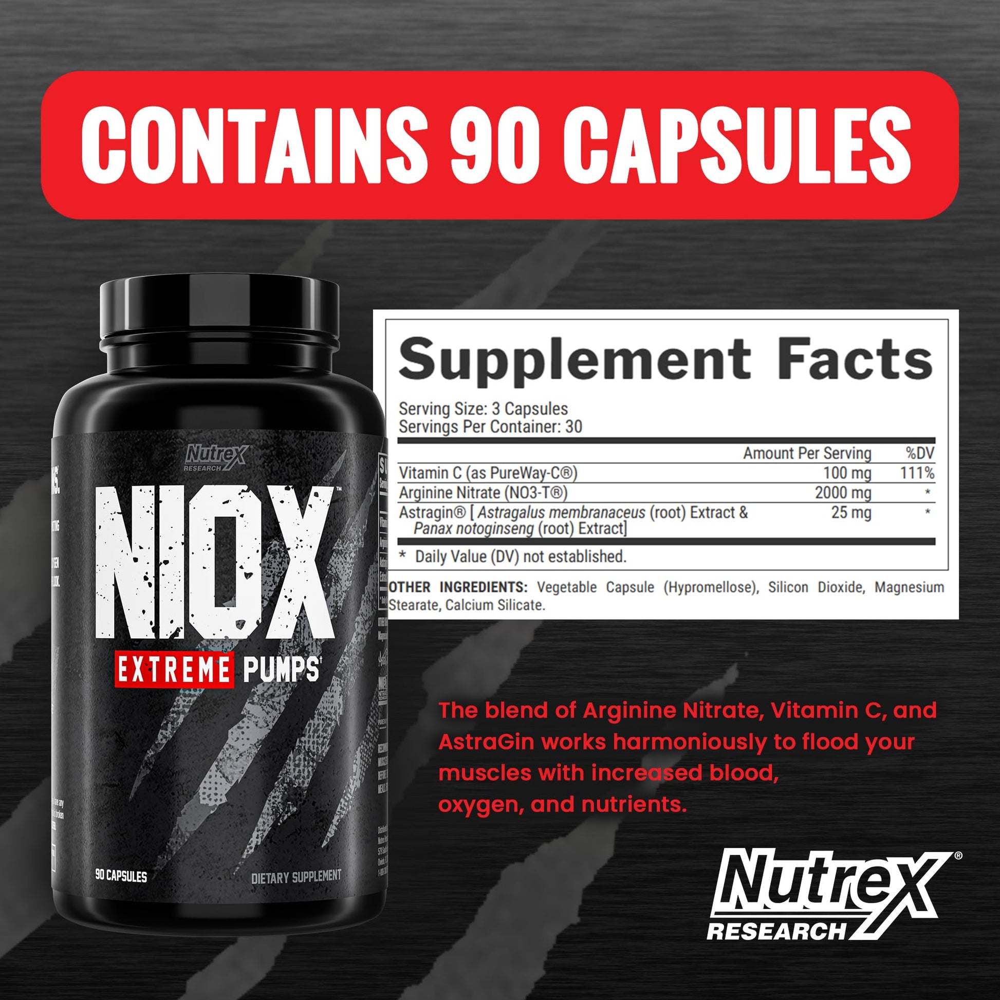 Nutrex Research NIOX Extreme Pumps - 180-Count Pre-Workout Pump Supplement Nutrex Research buy australia supplements