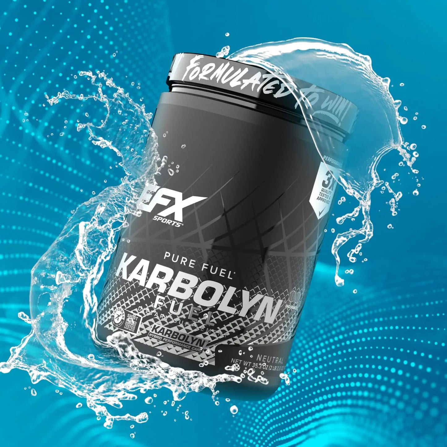EFX Sports Karbolyn Fuel | Fast-Absorbing Carbohydrate Powder | Carb Load, Sustained Energy, Quick Recovery | Stimulant Free | 20 Servings (Neutral) EFX Sports