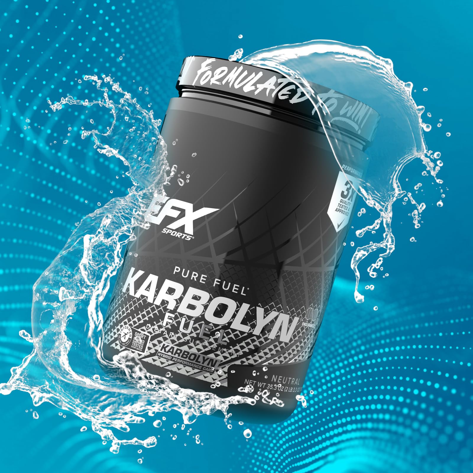 EFX Sports Karbolyn Fuel | Fast-Absorbing Carbohydrate Powder | Carb Load, Sustained Energy, Quick Recovery | Stimulant Free | 20 Servings (Neutral) EFX Sports buy australia supplements