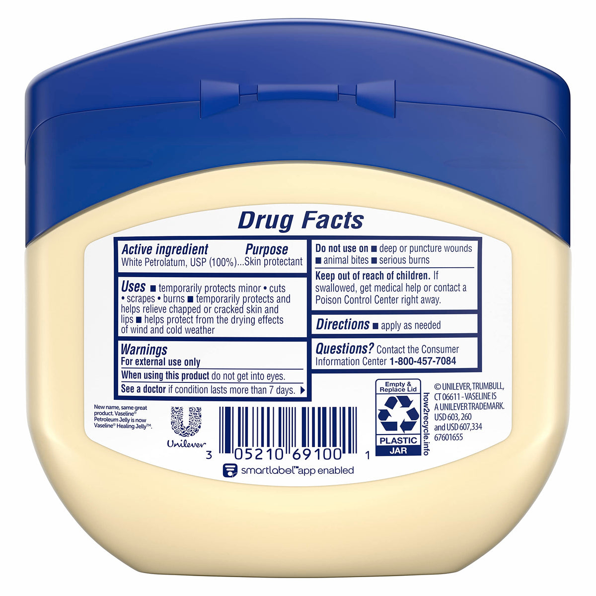 Vaseline Original Petroleum Healing Jelly for Dry Cracked Skin 13oz 3ct Vaseline