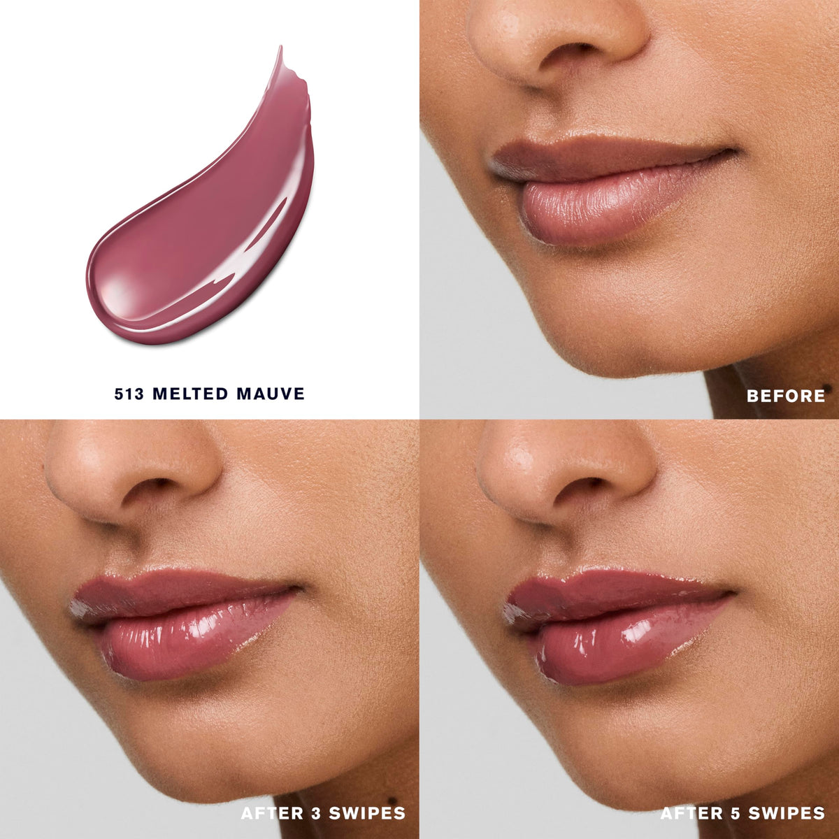 Estée Lauder Pure Color Melt-On Glosstick for Lips | Plumping & Moisturizing Lip Gloss, 513 Melted Mauve Estée Lauder