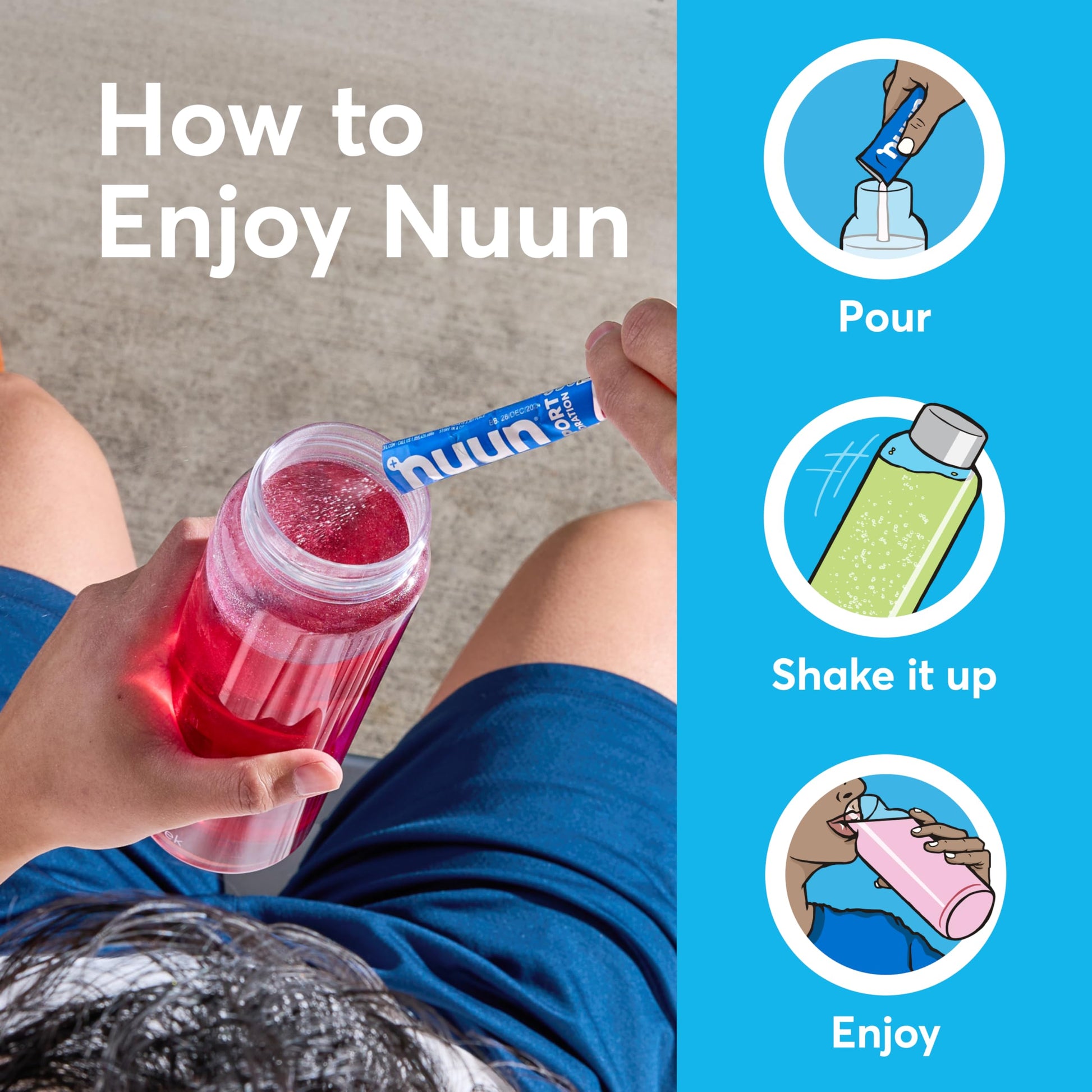Nuun Sport Electrolyte Powder Packets with Magnesium, Calcium, Potassium, Chloride, and Sodium, Hydration Packets for On-the-Go, Pink Lemonade Flavor, Gluten Free & Vegan, Nuun buy australia supplements