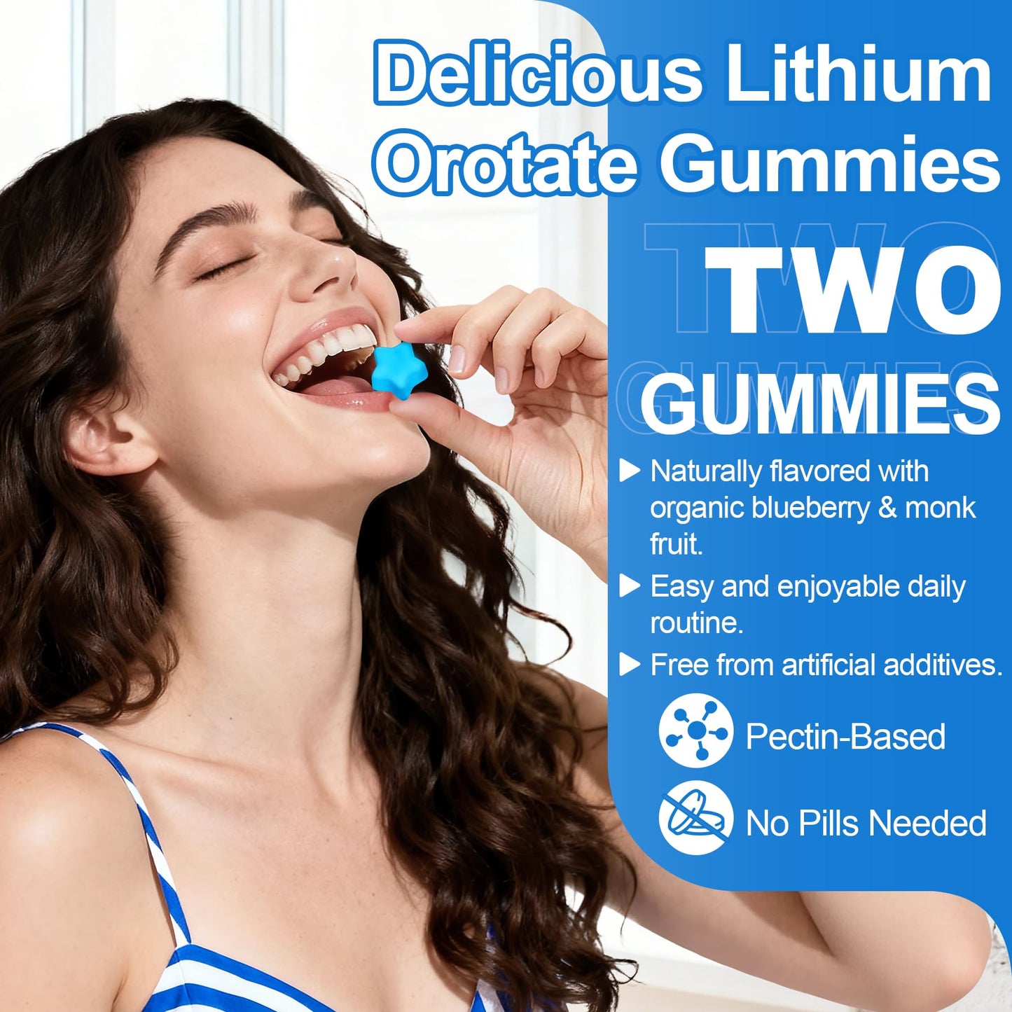 12-in-1 Lithium Orotate 5mg 10mg with Ashwagandha & L-Theanine, Lithium Orotate for Mood, Calm, Cognitive & Brain, High Bioavailability Trace Mineral, Lemon Balm HevChay