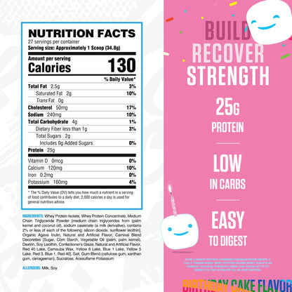 RYSE Loaded Protein Powder - Jet-Puffed Marshmallow - 25g Whey Protein Isolate & Concentrate with Prebiotic Fiber & MCTs - Low Carb, Low Sugar, Digestive-Friendly - 27 Servings / 2 lb Tub