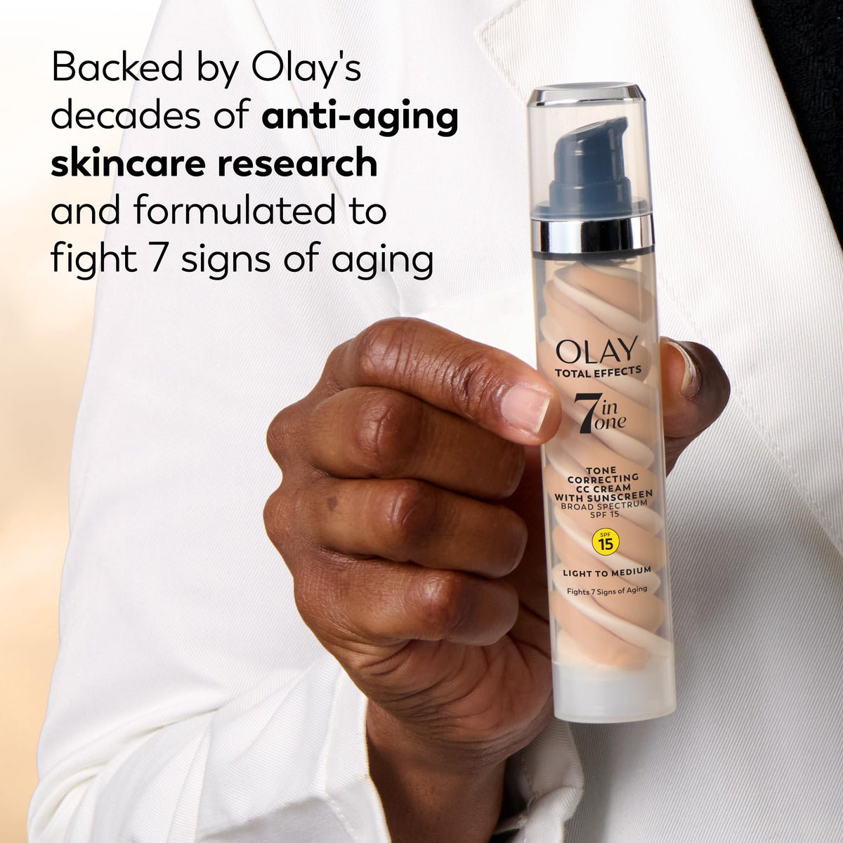 Olay Total Effects Tone Correcting Face Moisturizer with Sunscreen SPF 15, Light to Medium 1.7 Ounces Olay