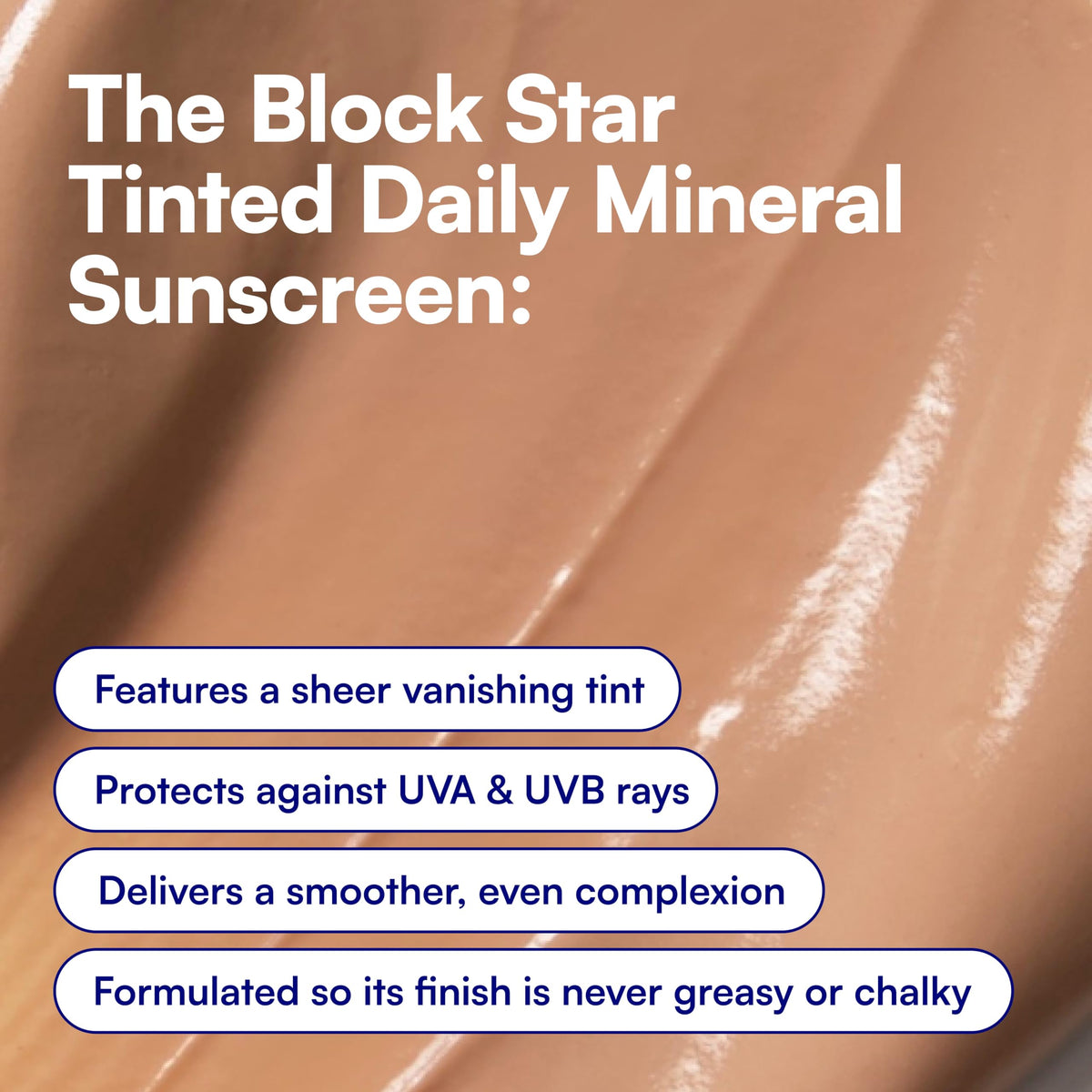 Bliss Block Star Tinted Mineral Face Sunscreen SPF 30 - 1.4 Fl Oz - Radiant Bliss