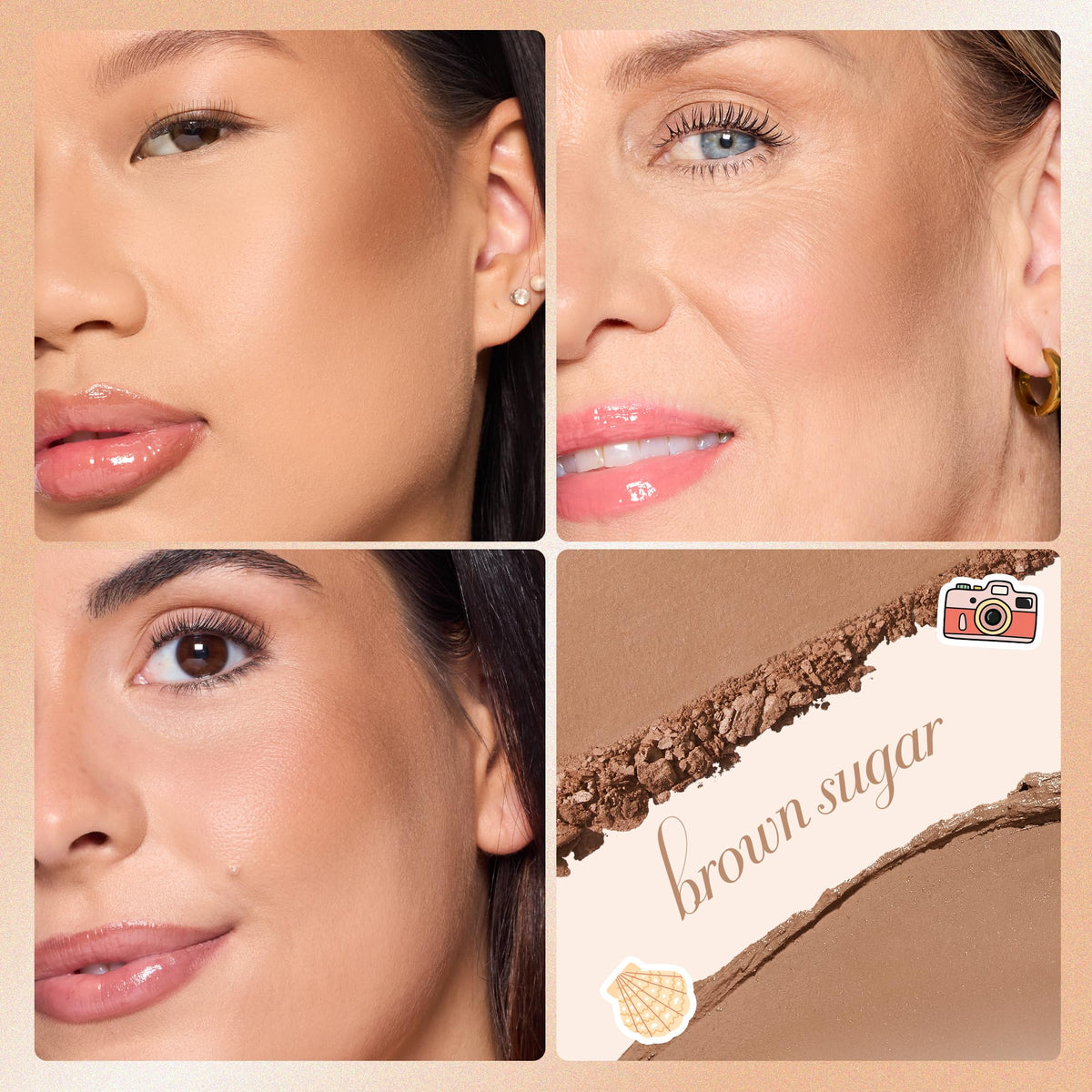 tarte macaron sculpt & bronze duo – 2-in-1 Cream + Baked Powder Bronzer, Contour Powder Face Makeup, Peptides and Hyaluronic Acid Hydrates & Plumps, vegan & cruelty-free, full size, brown sugar tarte