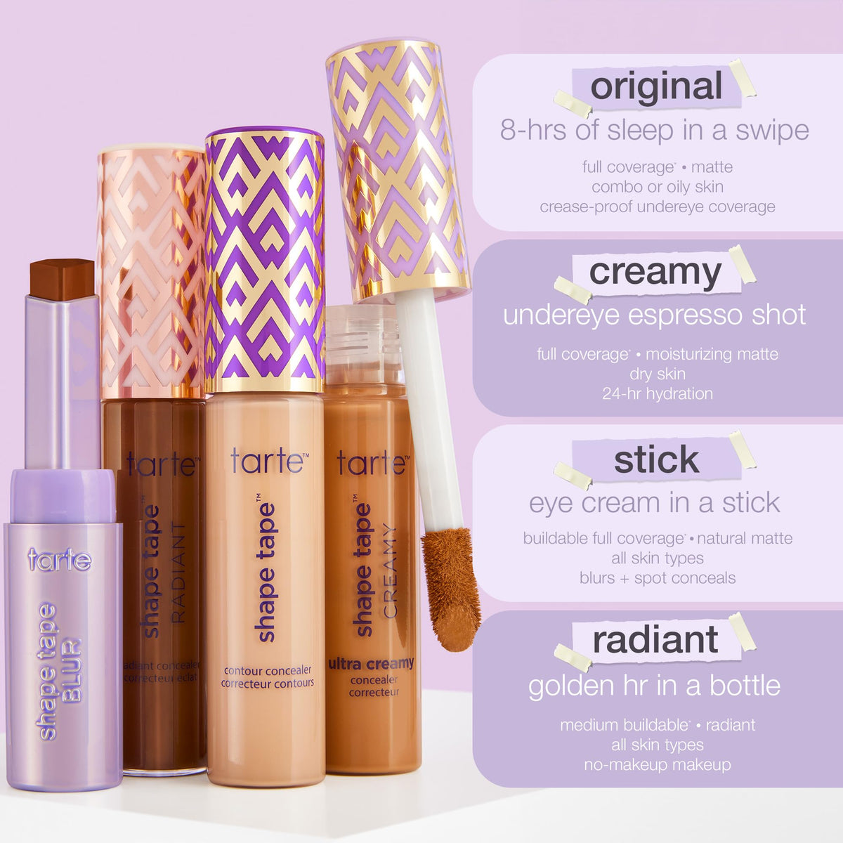 tarte Shape Tape Concealer – Full-Coverage Creaseless Soft Matte Finish, Brightening Under-Eye & Face Makeup, 16hr Longwear, Vegan & Cruelty-Free, Full Size, 16N fair-Light Neutral tarte
