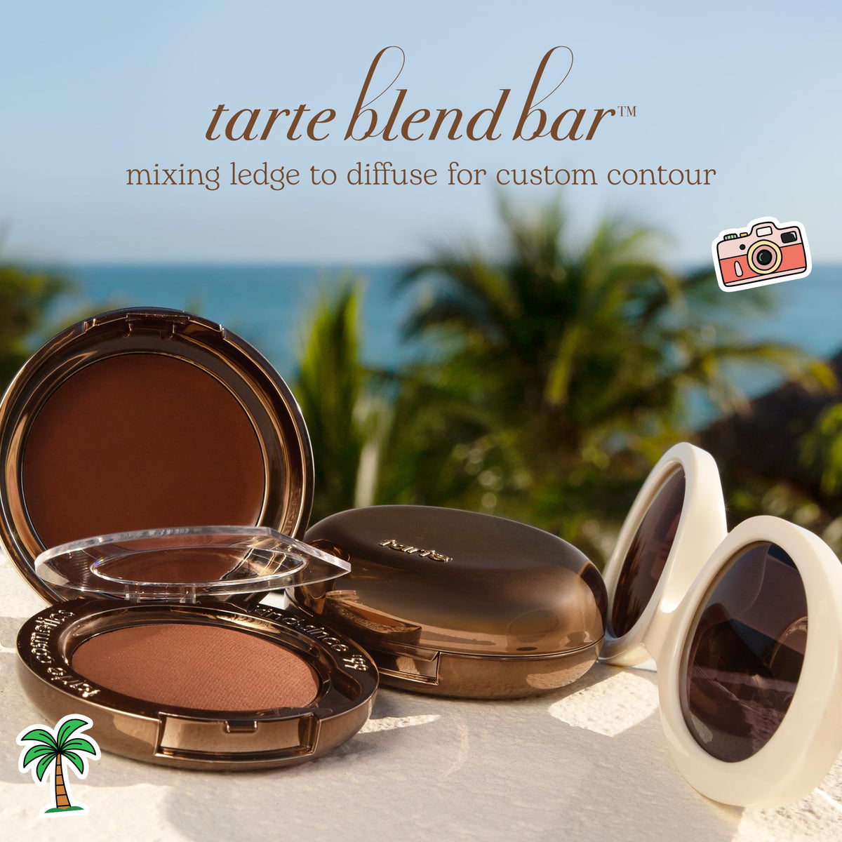 tarte macaron sculpt & bronze duo – 2-in-1 Cream + Baked Powder Bronzer, Contour Powder Face Makeup, Peptides and Hyaluronic Acid Hydrates & Plumps, vegan & cruelty-free, full size, brown sugar tarte