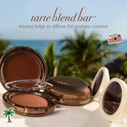tarte macaron sculpt & bronze duo – 2-in-1 Cream + Baked Powder Bronzer, Contour Powder Face Makeup, Peptides and Hyaluronic Acid Hydrates & Plumps, vegan & cruelty-free, full size, brown sugar tarte