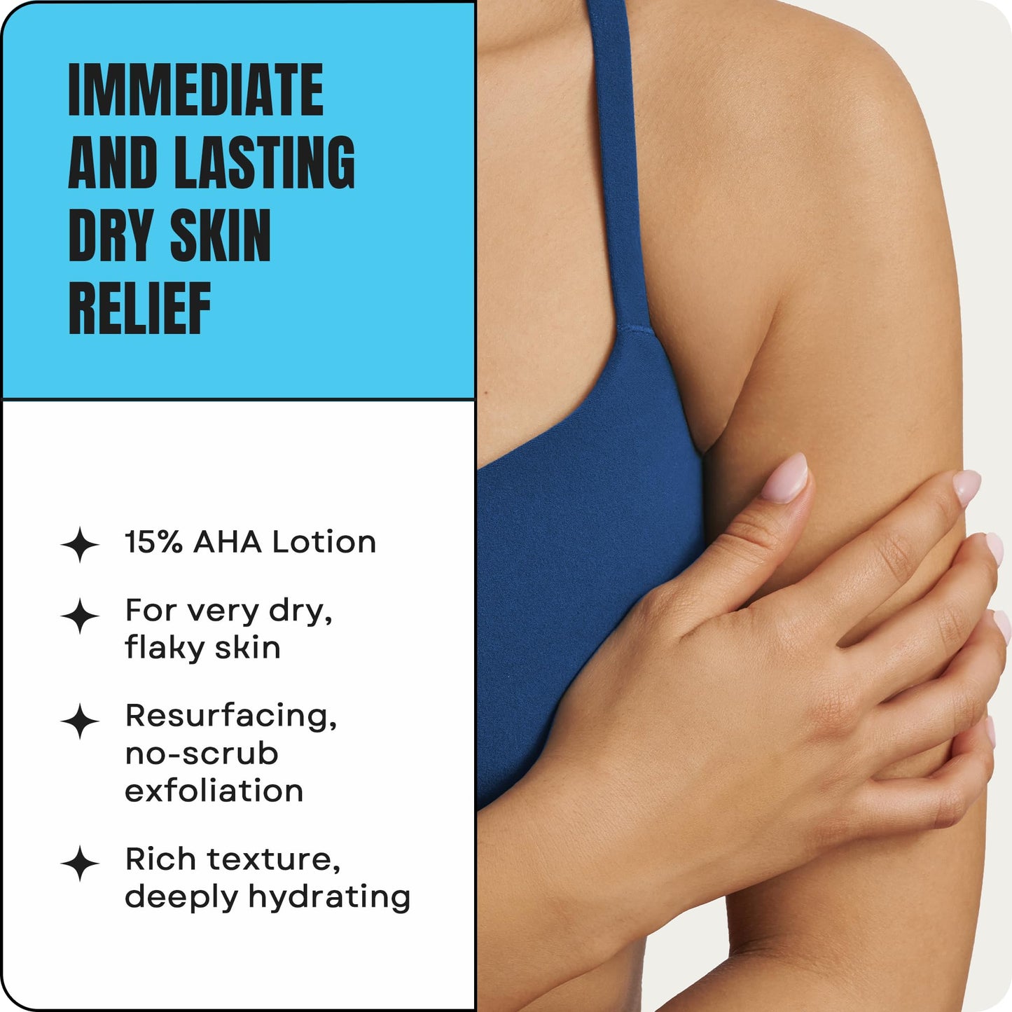 AmLactin Intensive Healing - Therapeutic Body Cream for Extremely Dry Skin - No-Scrub Exfoliator and Body Moisturizer Cream AmLactin