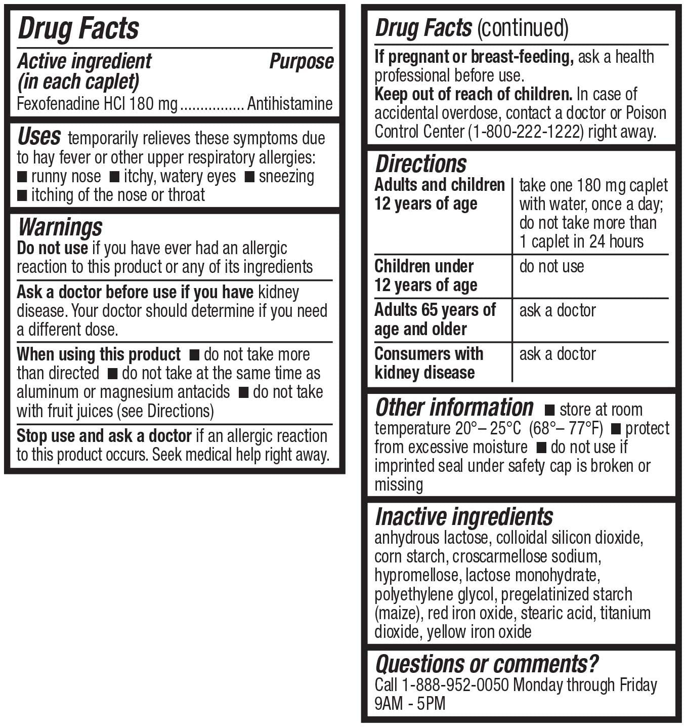 HealthA2Z Fexofenadine Hydrochloride 180mg, Antihistamine for Allergy Relief, 24-Hour Antihistamine for Allergy Relief (120 Count (Pack of 1)) HealthA2Z buy australia supplements
