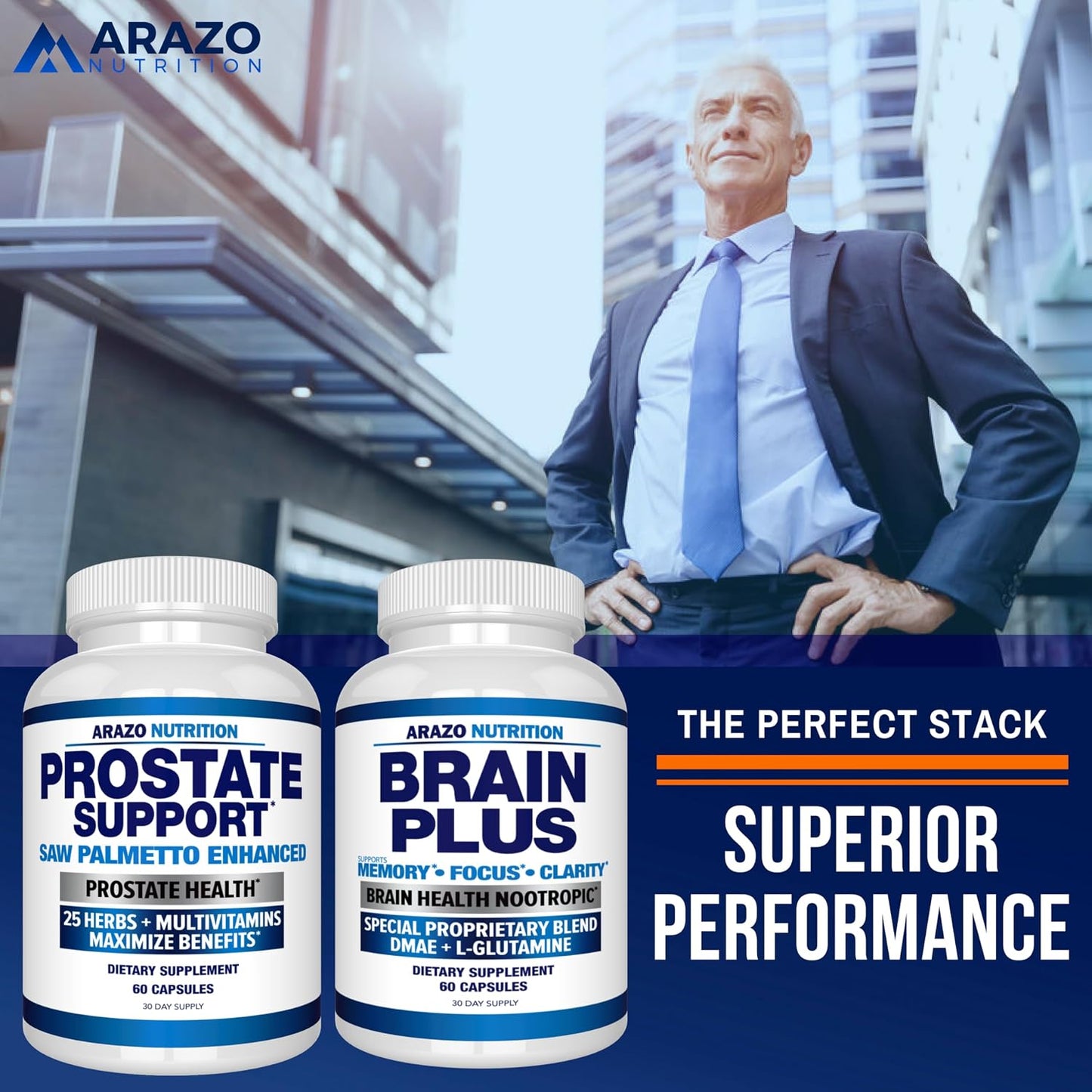 Arazo Nutrition Prostate Supplement - Saw Palmetto + 25 Herbs - Reduce Frequent Urination, Reduce Hair Loss, Support Stamina – Single Homeopathic Herbal Extract Health Supplements - Capsule or Pill Gsupps Australia