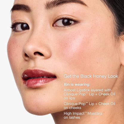Clinique Pop Lip + Cheek Tinted Oil in Black Honey | Conditions Lips + Gives Cheeks a Natural, Dewy Flush Clinique