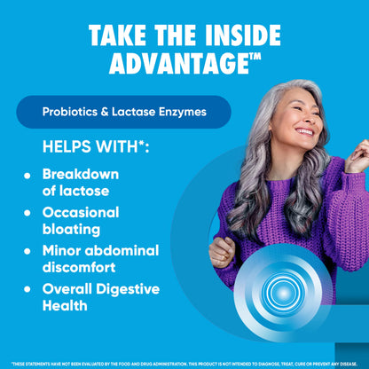 Digestive Advantage Lactose Defense Capsules (96 Count In A Box), Helps Breaks Down Lactose and Defend Against Digestive Upset Digestive Advantage