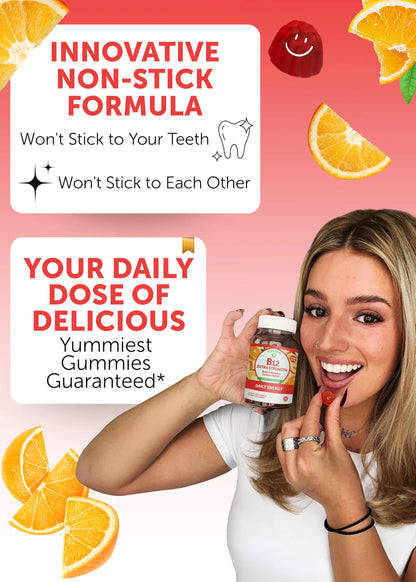 Lunakai USA Made Vitamin B12 Gummies 3000mcg, B12 Vitamins for Energy, Brain & Metabolism Support, Methylcobalamin for Adults, Women & Men, Lunakai