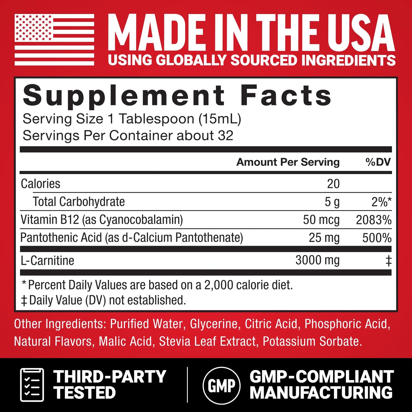 Force Factor L-Carnitine Liquid 3000mg, Maximum Strength Supplement to Support Fat Metabolism, Cellular Energy & Muscle Recovery, High Absorbing Force Factor