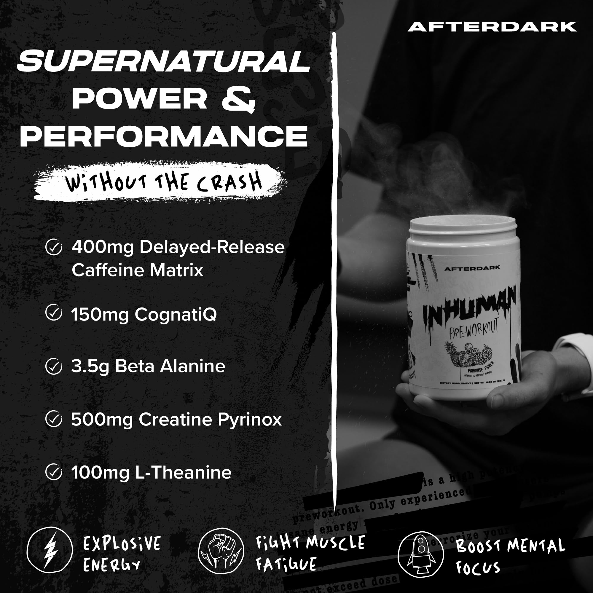 AFTERDARK INHUMAN Pre-Workout Powder, Enhanced Mind-Muscle Connection AFTERDARK buy australia supplements