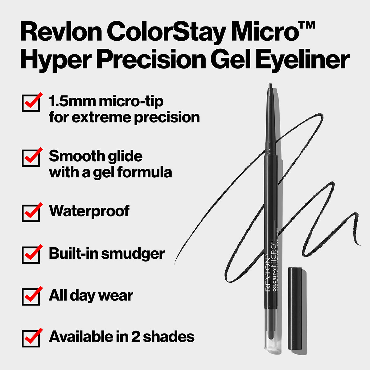 Revlon ColorStay Micro Hyper Precision Gel Eyeliner, 215 Brown, 0.002 oz REVLON